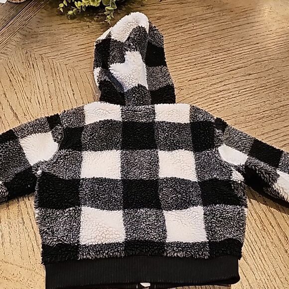 Polo Ralph Lauren black and white checkered hooded jacket size 4T - Picture 9 of 11